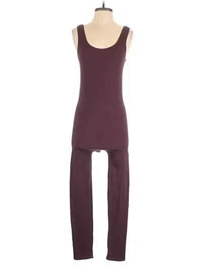 Pre-owned Forever 21 Plus Jumpsuit In Burgundy