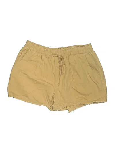 Pre-owned Forever 21 Plus Khaki Shorts In Gold