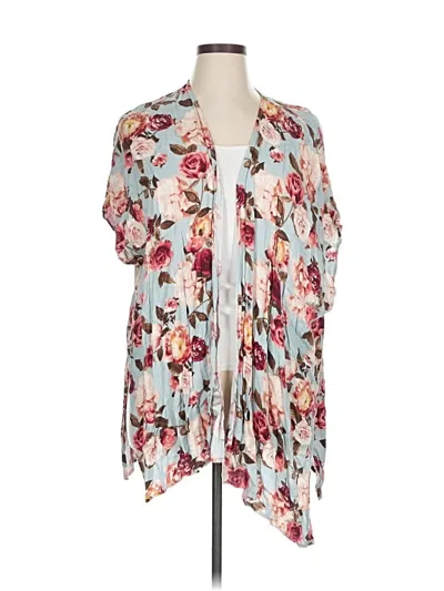 Pre-owned Forever 21 Plus Kimono In Blue