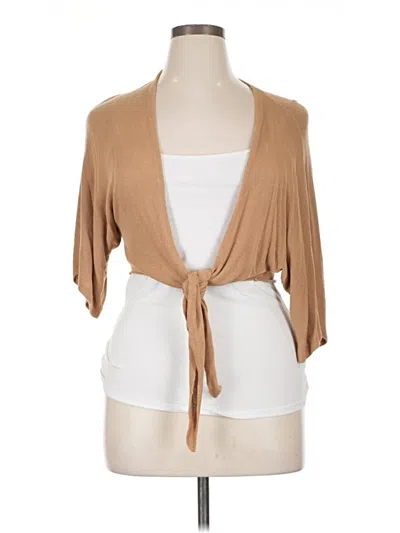 Pre-owned Forever 21 Plus Kimono In Brown