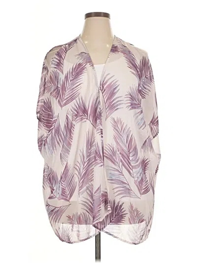 Pre-owned Forever 21 Plus Kimono In Purple