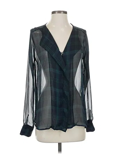 Pre-owned Forever 21 Plus Long Sleeve Blouse In Green