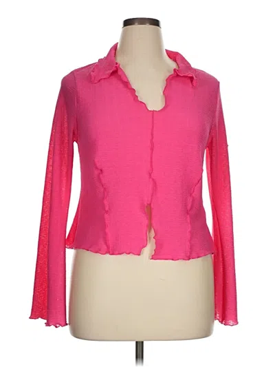 Forever 21 Plus Long Sleeve Blouse In Pink