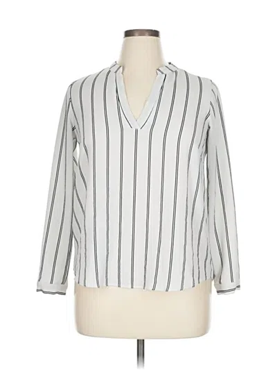 Pre-owned Forever 21 Plus Long Sleeve Blouse In Silver