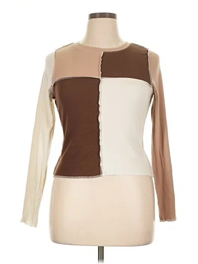 Pre-owned Forever 21 Plus Long Sleeve T-shirt In Brown