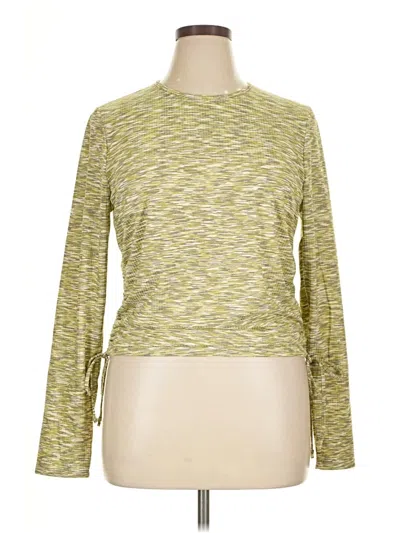 Pre-owned Forever 21 Plus Long Sleeve T-shirt In Yellow