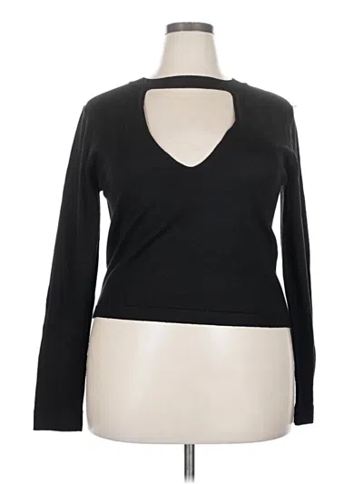 Pre-owned Forever 21 Plus Pullover Sweater In Black