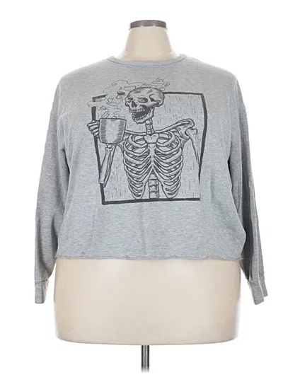 Pre-owned Forever 21 Plus Pullover Sweater In Gray