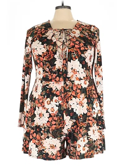 Pre-owned Forever 21 Plus Romper In Brown