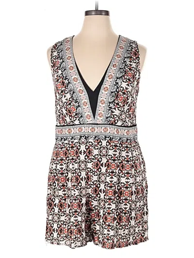 Pre-owned Forever 21 Plus Romper In Brown