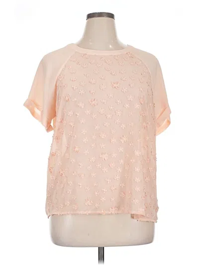 Pre-owned Forever 21 Plus Short Sleeve Blouse In Pink