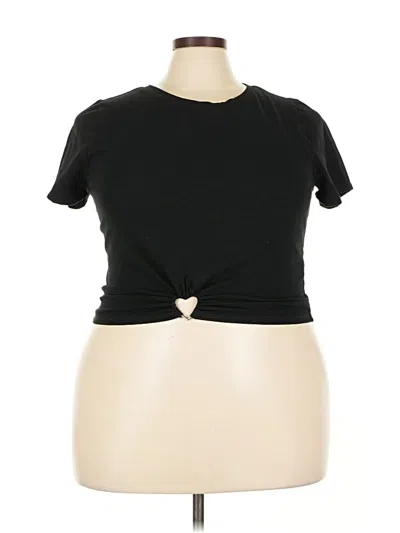 Pre-owned Forever 21 Plus Short Sleeve T-shirt In Black