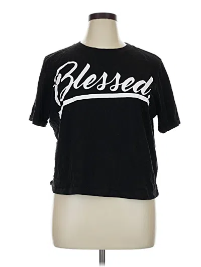 Pre-owned Forever 21 Plus Short Sleeve T-shirt In Black