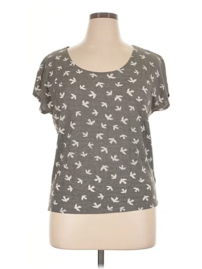 Pre-owned Forever 21 Plus Short Sleeve T-shirt In Gray