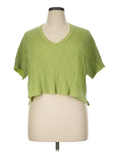 Pre-owned Forever 21 Plus Short Sleeve T-shirt In Green