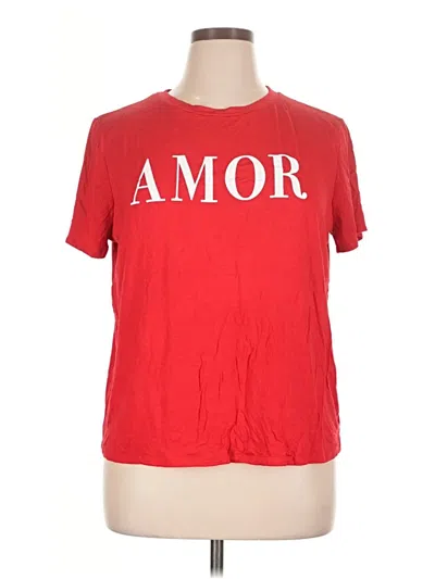 Pre-owned Forever 21 Plus Short Sleeve T-shirt In Red