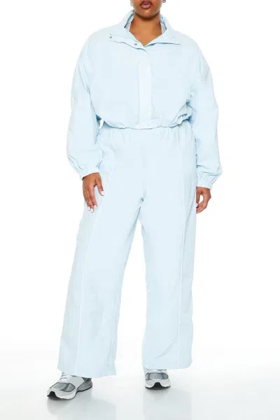 Forever 21 Plus Size Active Windbreaker Pants In Blue