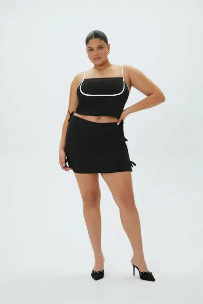 Forever 21 Plus Size Bow Mini Skirt In Black
