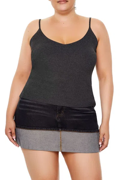 Forever 21 Plus Size Sweater-knit Cami In Black