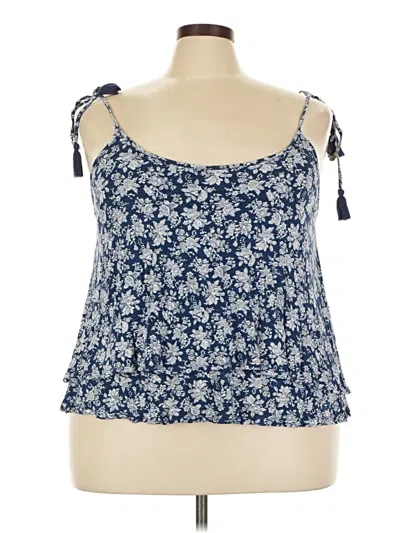 Pre-owned Forever 21 Plus Sleeveless Blouse In Blue