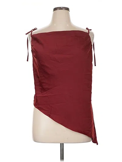 Pre-owned Forever 21 Plus Sleeveless Blouse In Burgundy