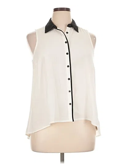 Pre-owned Forever 21 Plus Sleeveless Blouse In Ivory