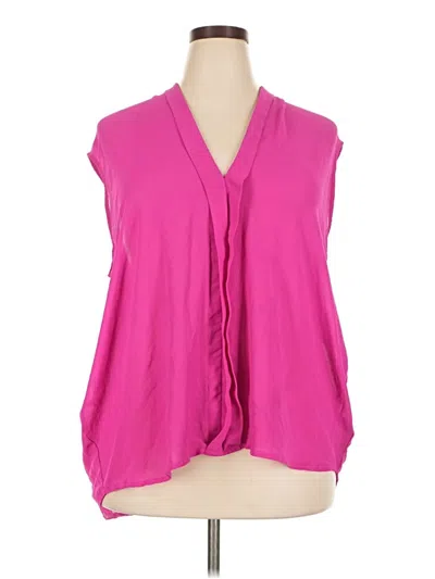 Pre-owned Forever 21 Plus Sleeveless Blouse In Pink