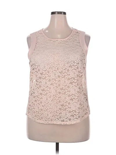 Pre-owned Forever 21 Plus Sleeveless Blouse In White