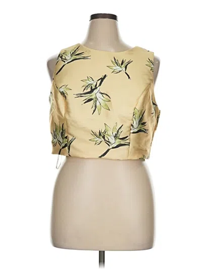 Pre-owned Forever 21 Plus Sleeveless Blouse In Yellow