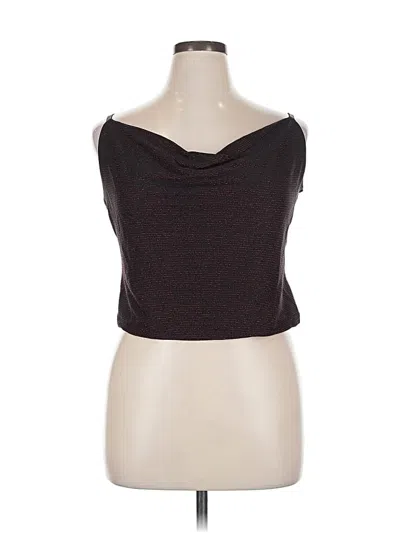 Pre-owned Forever 21 Plus Sleeveless Top Brown Strapless Neckline Tops