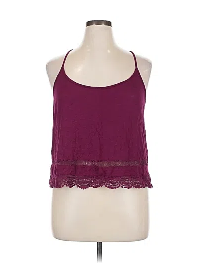 Pre-owned Forever 21 Plus Sleeveless Top Burgundy Halter Neckline Tops