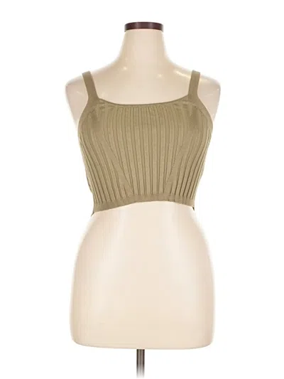 Pre-owned Forever 21 Plus Sleeveless Top Tan Strapless Neckline Tops
