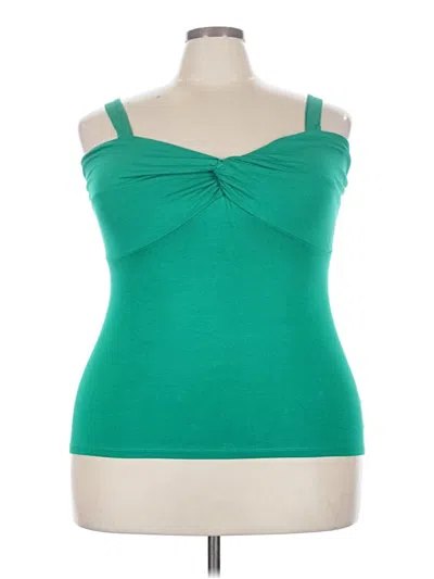 Forever 21 Plus Sleeveless Top Teal Sweetheart Neckline Tops