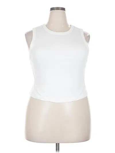Pre-owned Forever 21 Plus Sleeveless T-shirt In White