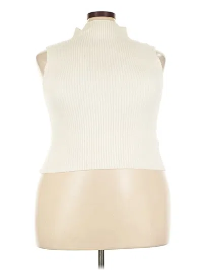 Pre-owned Forever 21 Plus Sweater Vest In Ivory