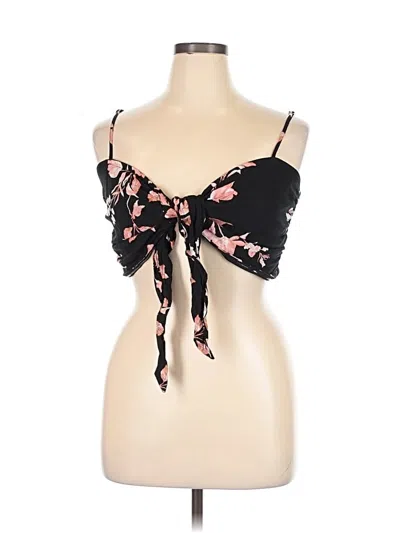 Pre-owned Forever 21 Plus Tank Top Black Strapless Neckline Tops