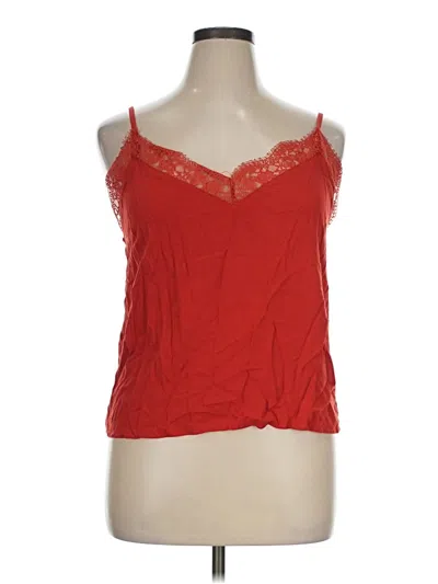 Pre-owned Forever 21 Plus Tank Top Red Halter Neckline Tops
