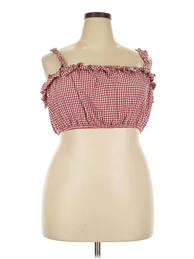 Pre-owned Forever 21 Plus Tube Top Red Strapless Neckline Tops