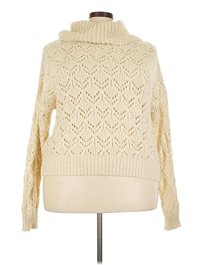 Pre-owned Forever 21 Plus Turtleneck Sweater In Ivory