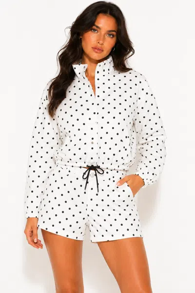 Forever 21 Polka Dot High-waist Shorts In White
