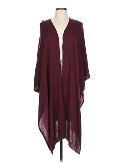 Pre-owned Forever 21 Poncho In Burgundy
