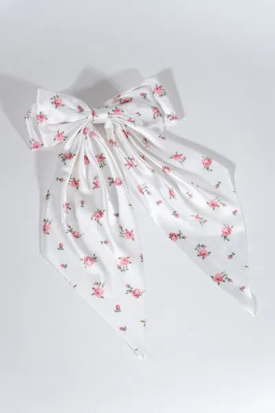 Forever 21 Printed Bow Hair Clip In Transparent