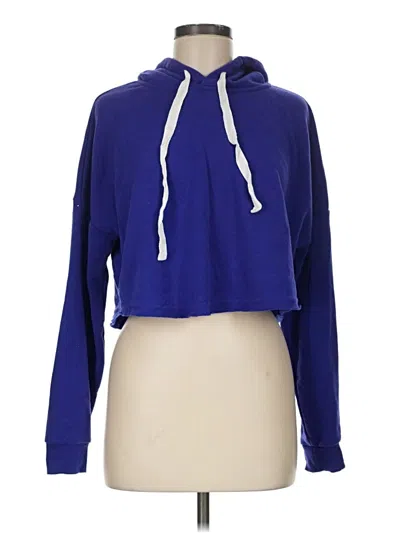 Pre-owned Forever 21 Pullover Hoodie In Blue
