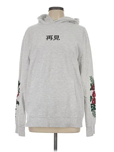 Pre-owned Forever 21 Pullover Hoodie In Silver