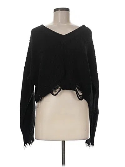 Pre-owned Forever 21 Pullover Sweater In Black