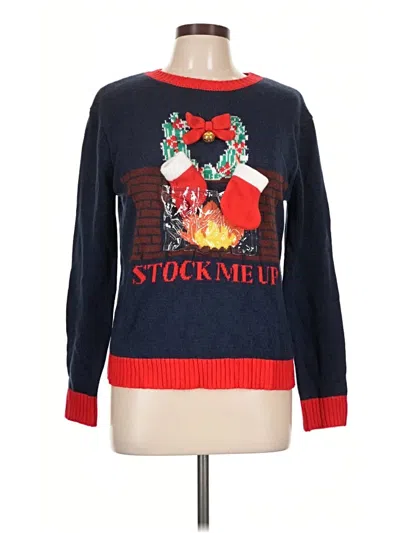 Pre-owned Forever 21 Pullover Sweater In Blue
