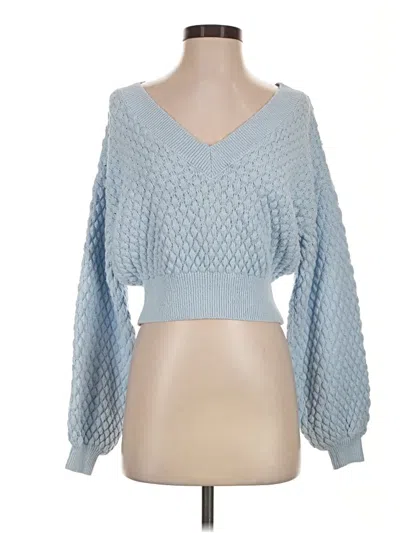 Pre-owned Forever 21 Pullover Sweater In Blue