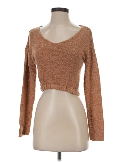 Pre-owned Forever 21 Pullover Sweater In Brown