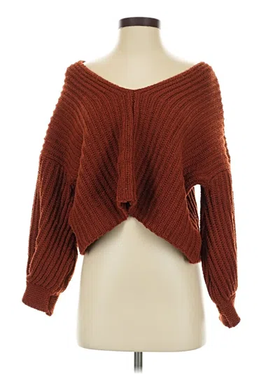 Pre-owned Forever 21 Pullover Sweater In Brown