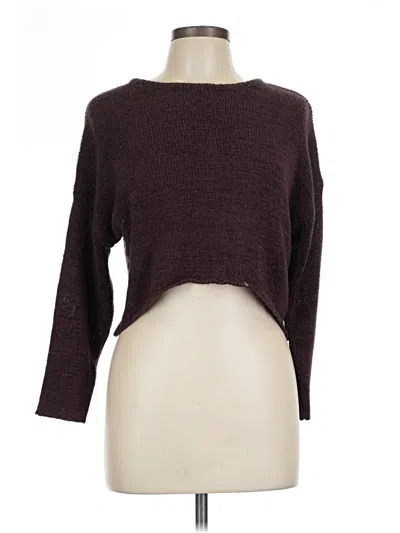 Pre-owned Forever 21 Pullover Sweater In Burgundy